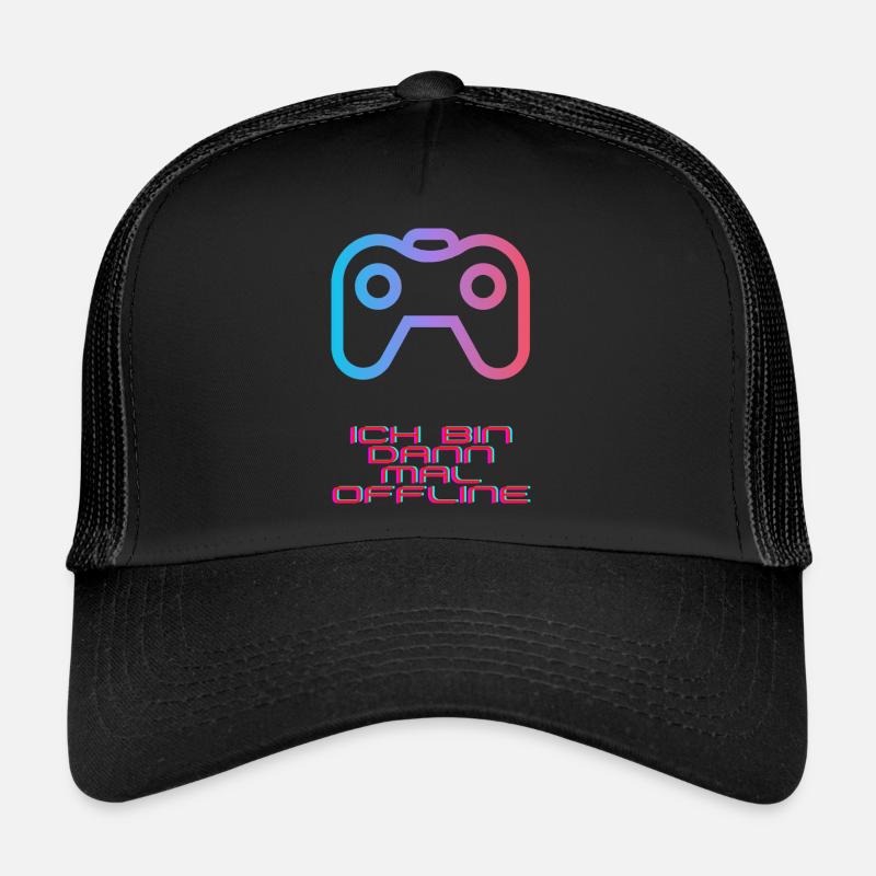 Ich bin dann mal offline - Trucker Cap - Schwarz/Schwarz
