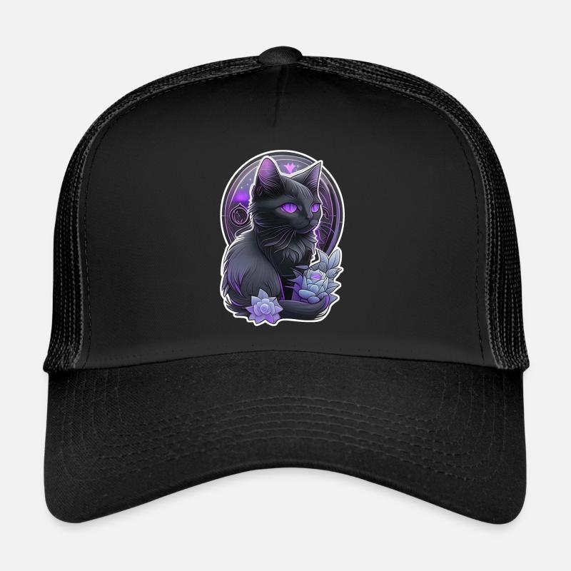 chat noir - felin chaton Casquette trucker 