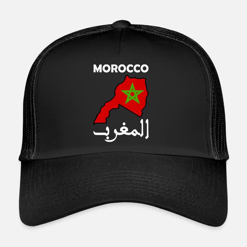 Marokko - Trucker Cap - Schwarz/Schwarz