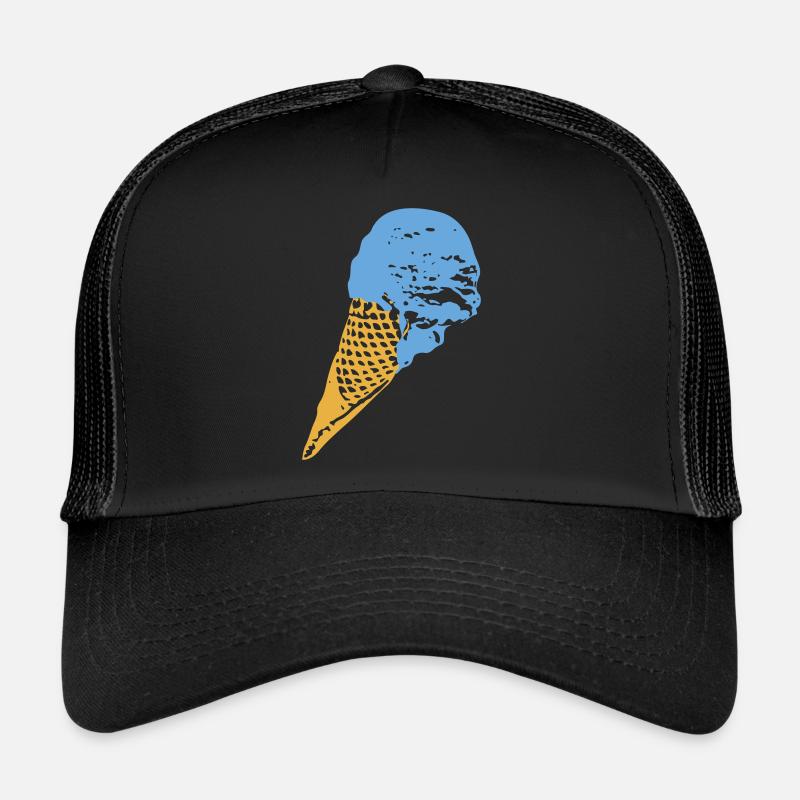 Eis in der Waffel - Trucker Cap - Schwarz/Schwarz
