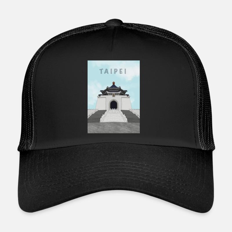 Besuchen Sie Taipeh - Trucker Cap - Schwarz/Schwarz