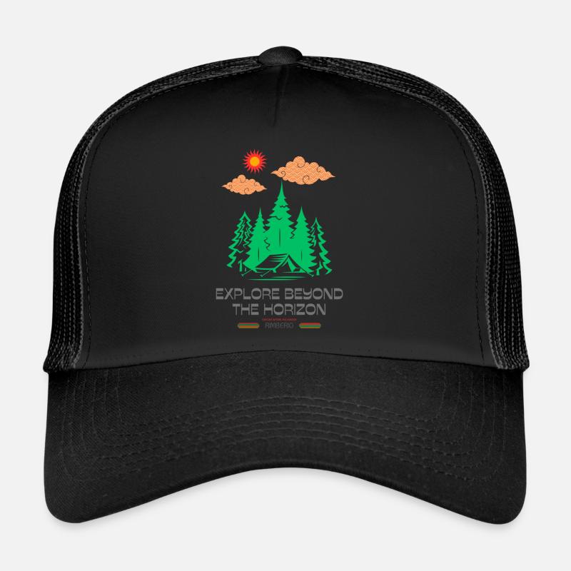 Explore Beyond the Horizon - Trucker Cap - black/black