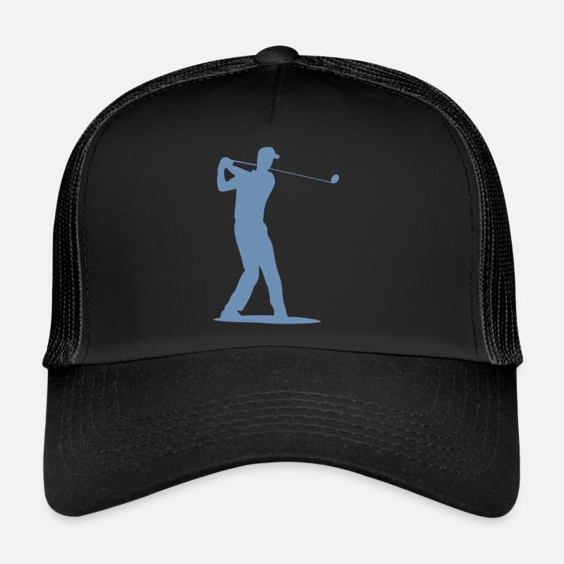 Golfspieler Silhouette - Abschlag Golf Trucker Cap