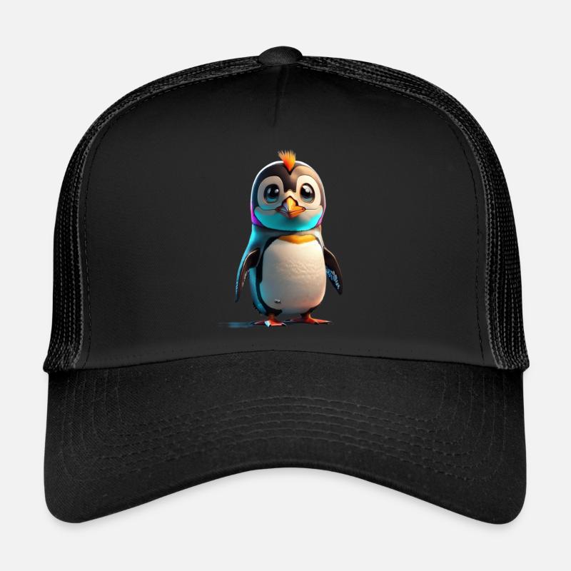 Robot Penguin Trucker Cap