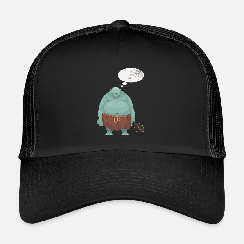 Troll idiot - Casquette trucker  - noir/noir