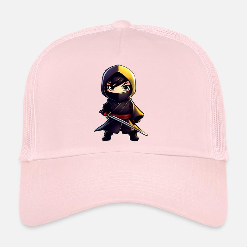 Mignon petit ninja avec épée katana Casquette trucker 