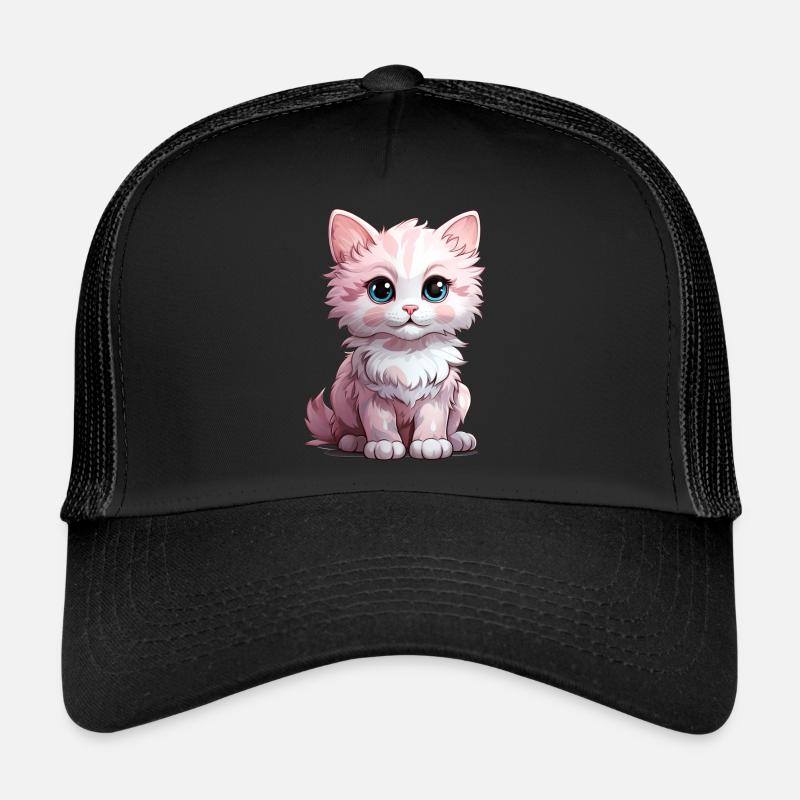 White kitten with blue eyes Trucker Cap
