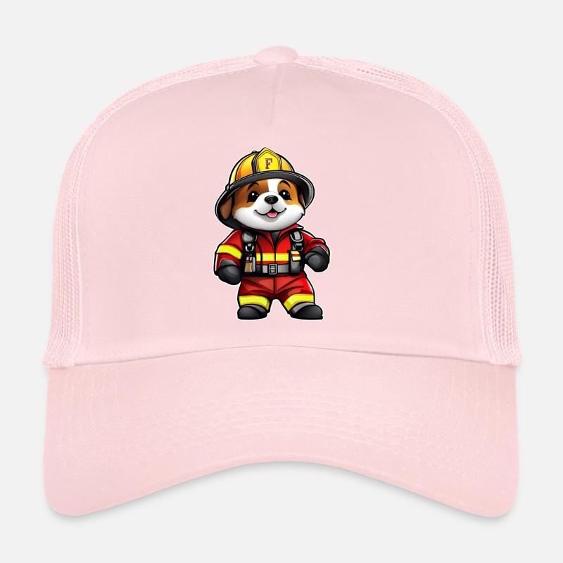 Cute Fire Brigade Dog Trucker Cap