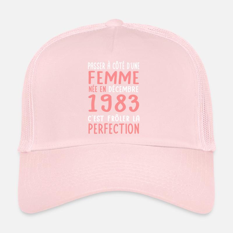 Anniversaire 40 ans - Née en Décembre 1983 Casquette trucker 