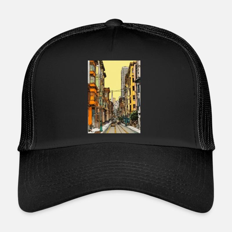 San Francisco - Trucker Cap - black/black