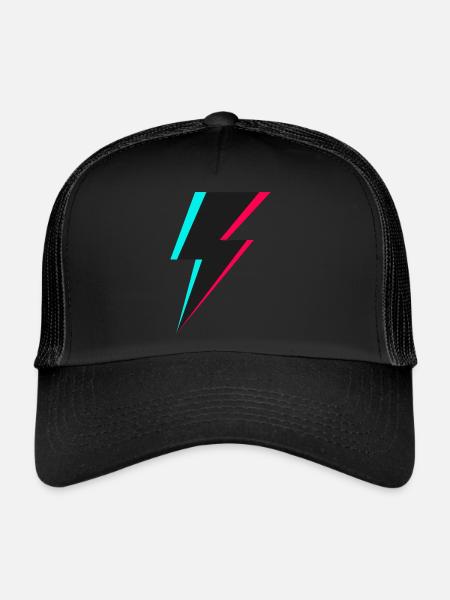 Lightning Logo - Trucker Cap - black/black - Front