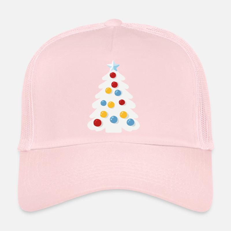 Sapin de noël enneigé Casquette trucker 