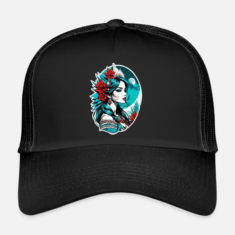 princesse indienne - aztek Casquette trucker 