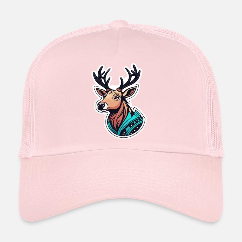 Illustration de Noël de renne Casquette trucker 