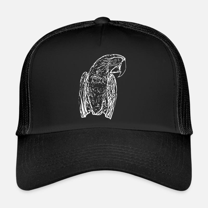 Perroquets Oiseau Blanc Casquette trucker 