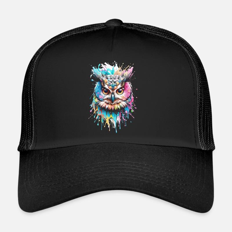 eule,graffiti,malerei,bunt, Aquarell Trucker Cap