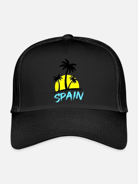 Espagne - Casquette trucker  - noir/noir - Devant