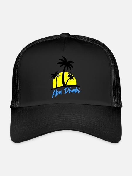 Abou Dhabi - Casquette trucker  - noir/noir - Devant