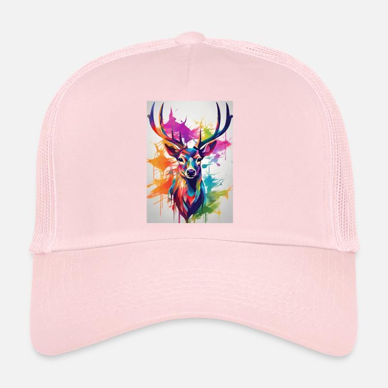 Crâne de cerf coloré Casquette trucker 