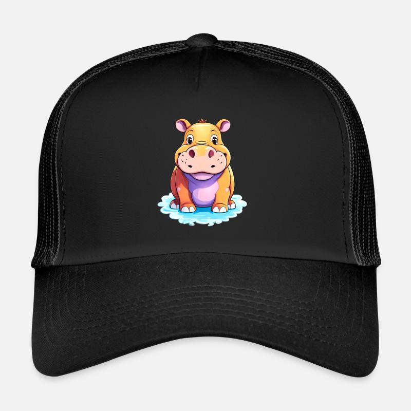 Hippopotame Hippopotame Mignon Casquette trucker 