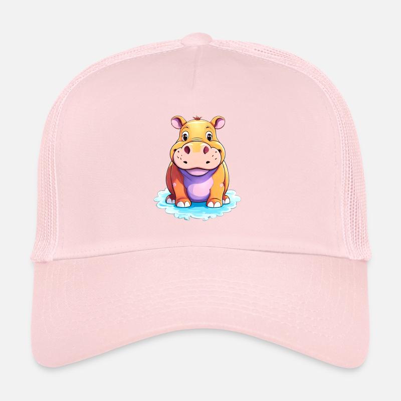 Hippopotame Hippopotame Mignon Casquette trucker 