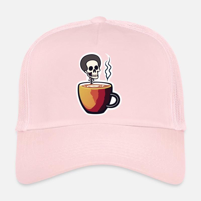 Caffeine Bone : le squelette du café Casquette trucker 