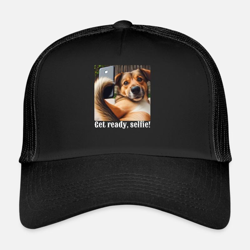 Prépare-toi, selfie-1 - Casquette trucker - noir/noir