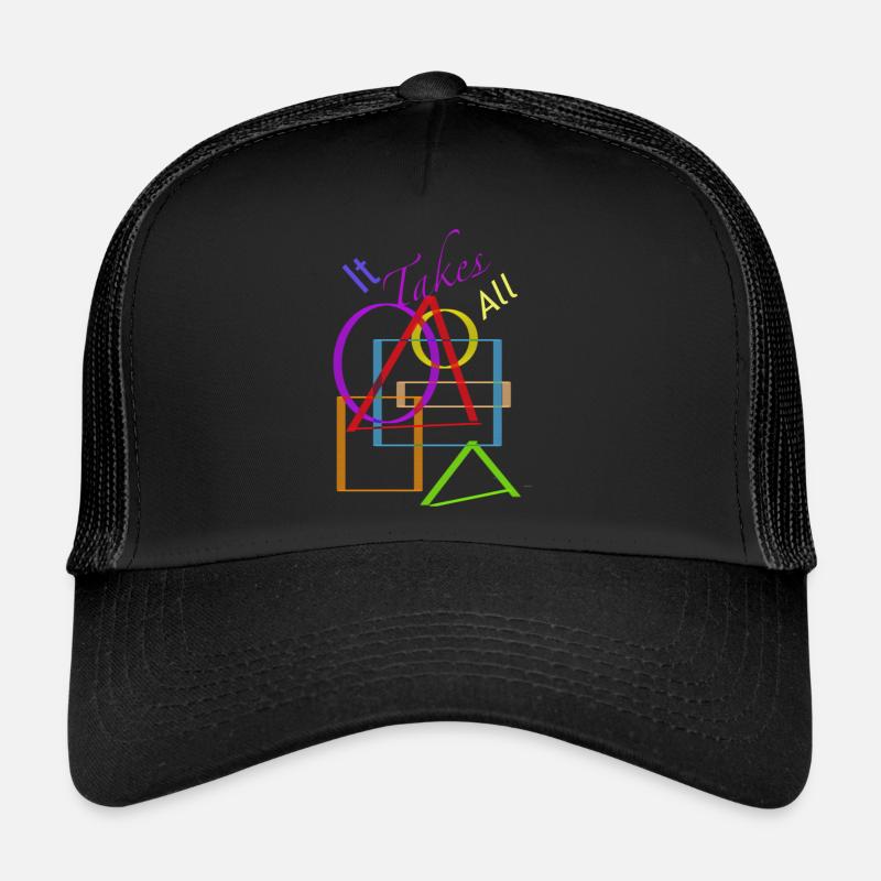 Alle Formen - Trucker Cap - Schwarz/Schwarz