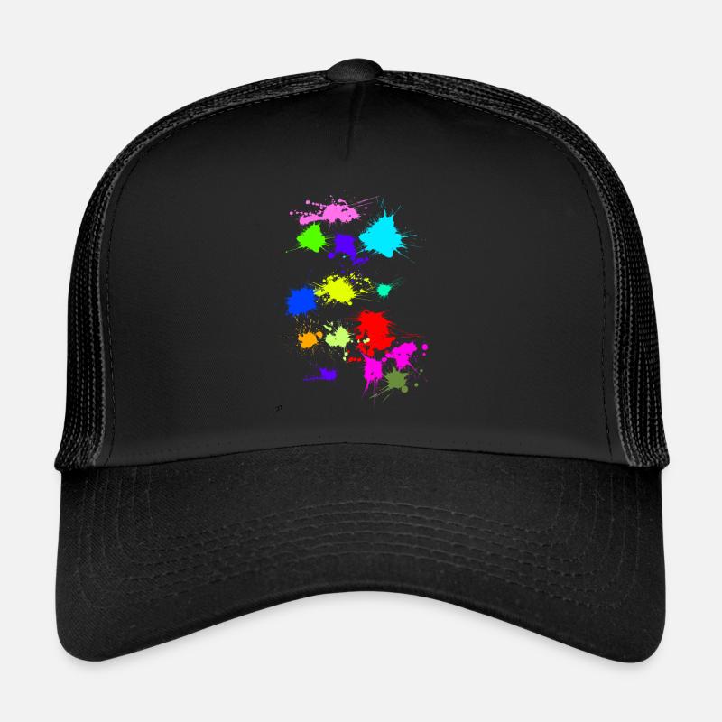 taches - Casquette trucker  - noir/noir