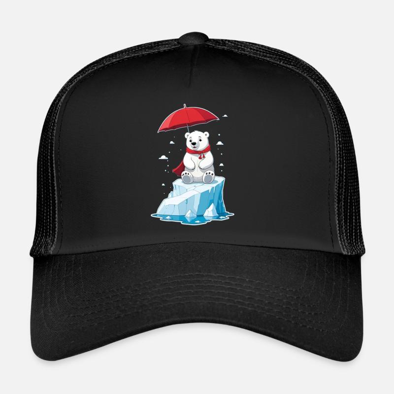 Polar Bear, Ice & Parasol Trucker Cap
