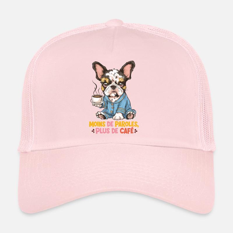moins parler plus de café Casquette trucker 