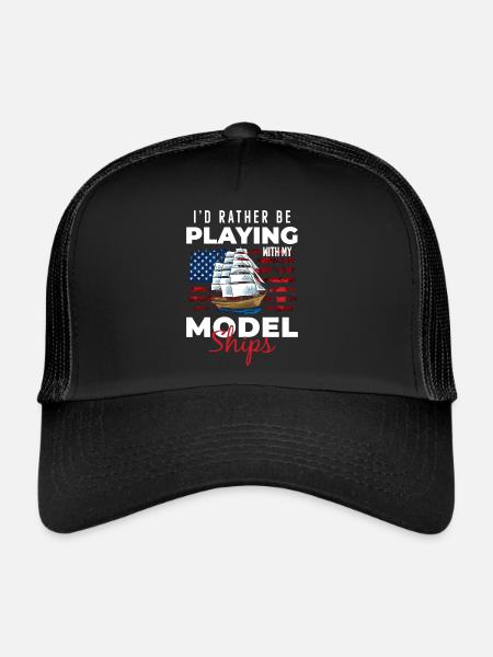 Navire Miniature Voilier Rc Bateau - Casquette trucker  - noir/noir - Devant