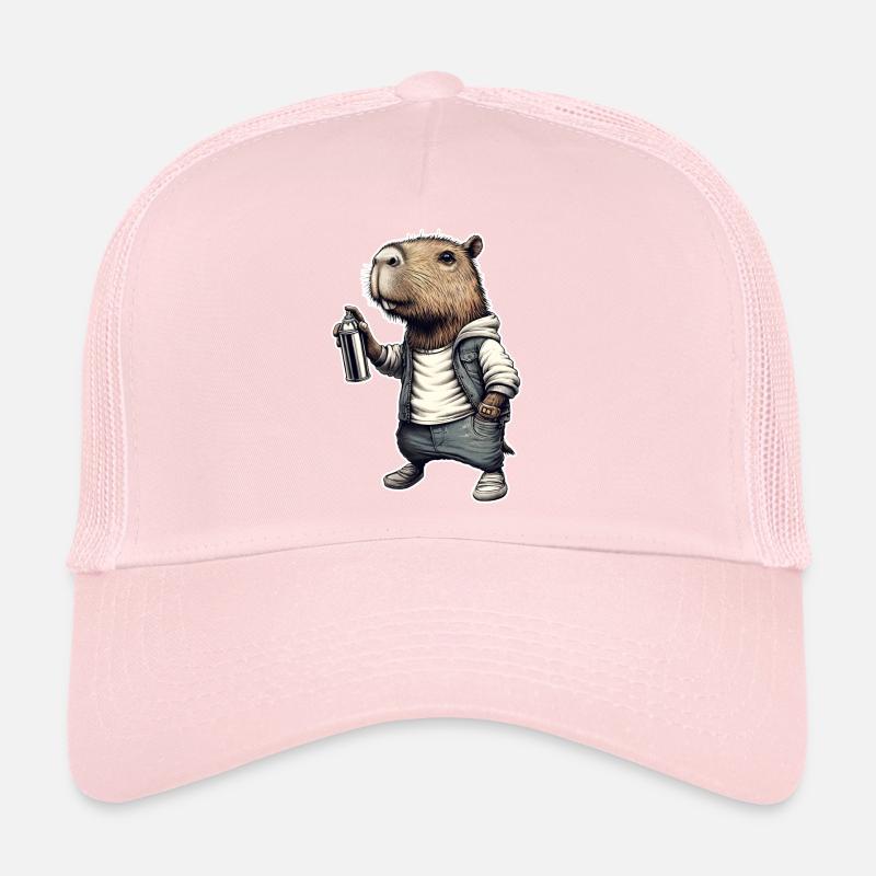 Capybara pulvérise des graffitis Casquette trucker 