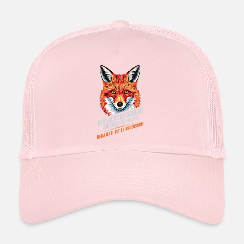 Clever fox against right-wing extremism Trucker Cap