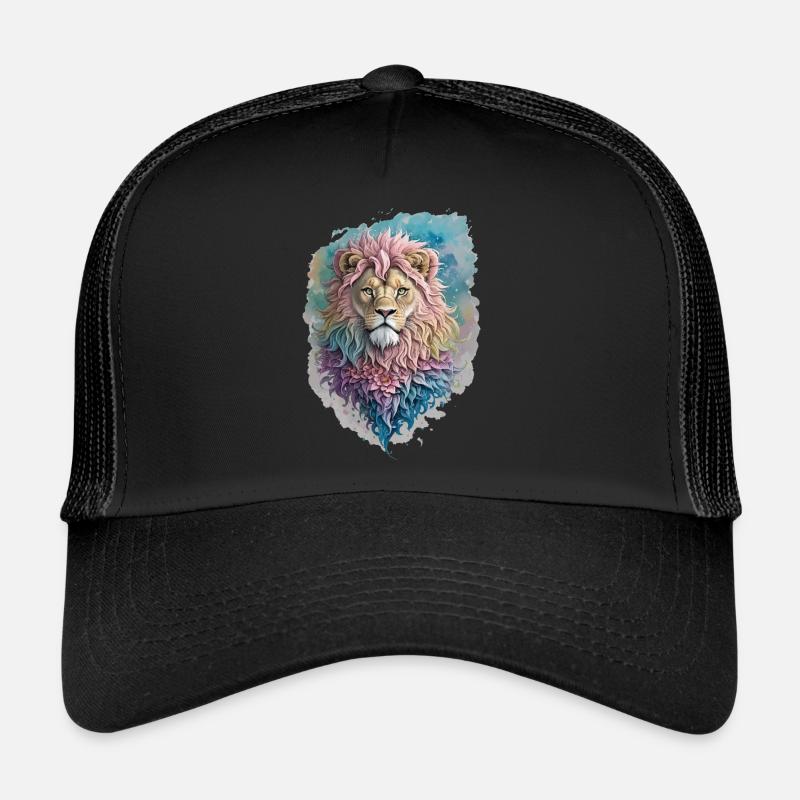 Aquarelle Lion Casquette trucker 