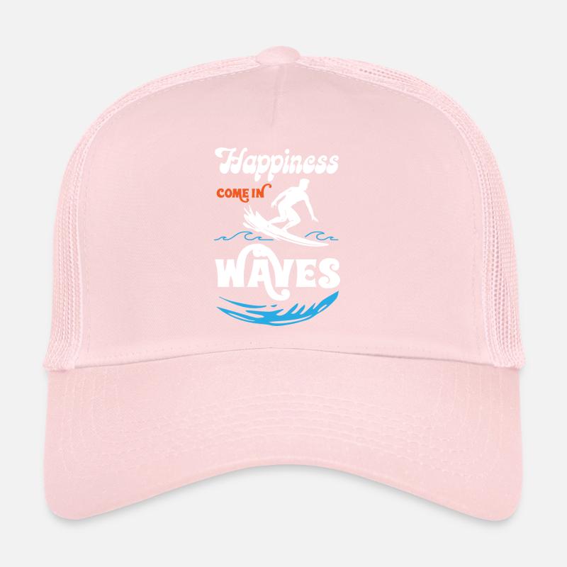 Le bonheur vient dans le surf des vagues Casquette trucker 