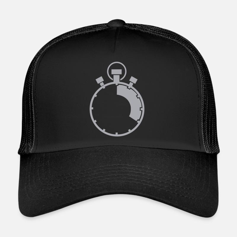 Chronomètre 02 - Casquette trucker - noir/noir