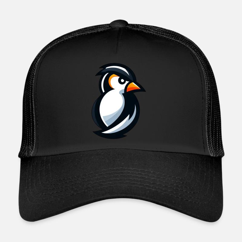 Mignon pingouin dessin animé Minimaliste Abstrait Cool Casquette trucker 