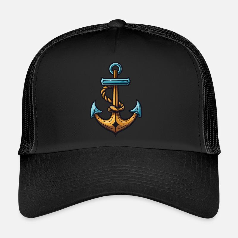 Symbole d’ancre Port Casquette trucker 