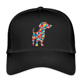 Teckel Maman Teckel Enfants Femmes Filles Teckel - Casquette trucker  - noir/noir - Devant