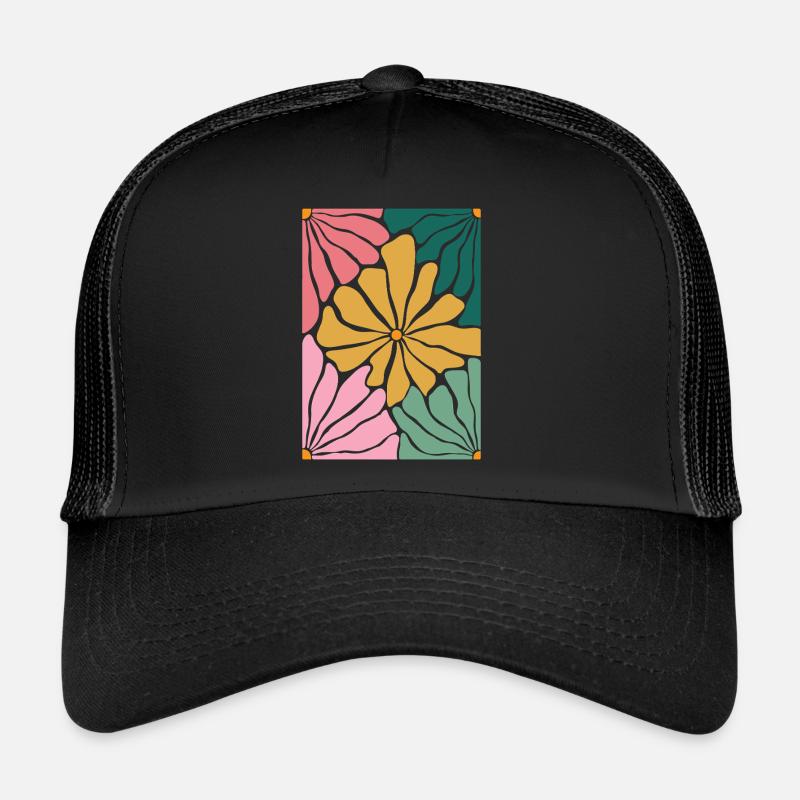 Fleurs bohèmes Casquette trucker 