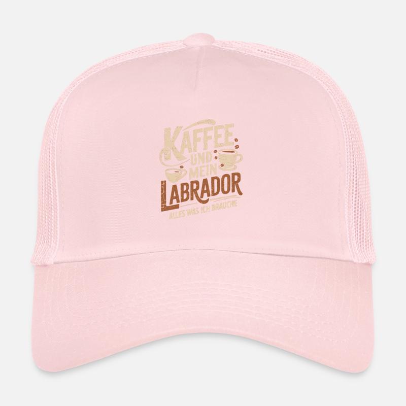 Kaffee und mein Labrador Trucker Cap