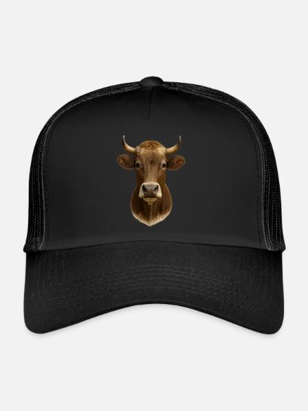 La plus belle vache - Casquette trucker  - noir/noir - Devant