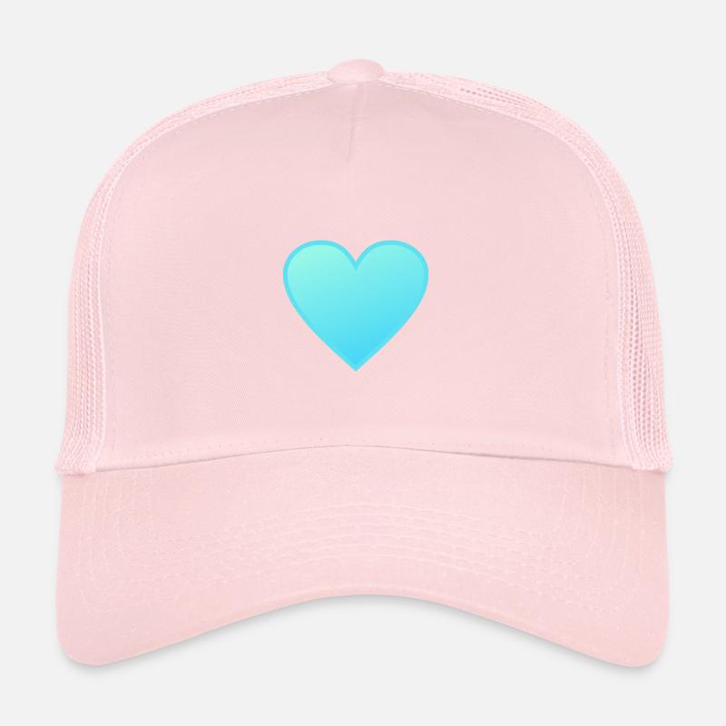 Heart - blue light Trucker Cap
