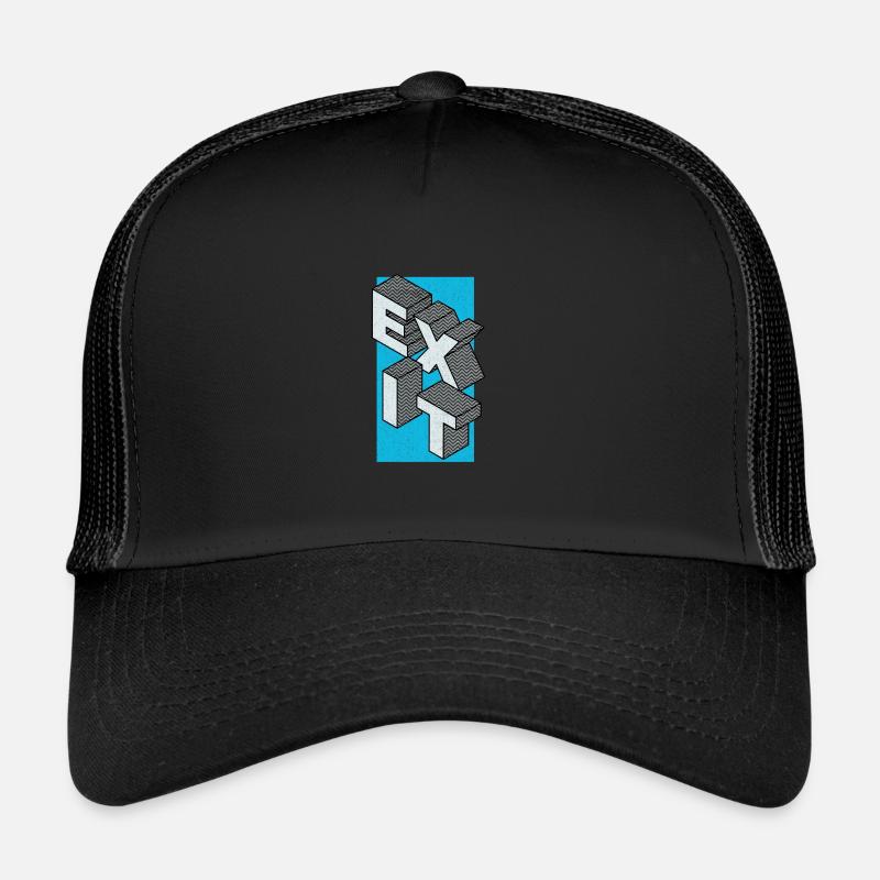 Sortir - prendre la sortie en bleu Casquette trucker 