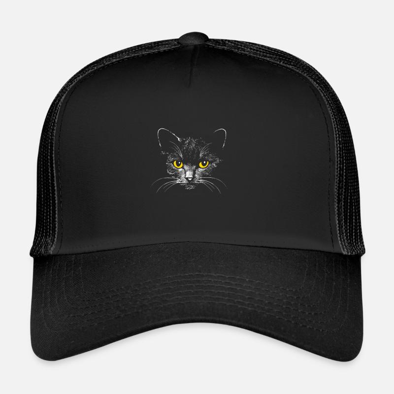 Katze - Trucker Cap - Schwarz/Schwarz