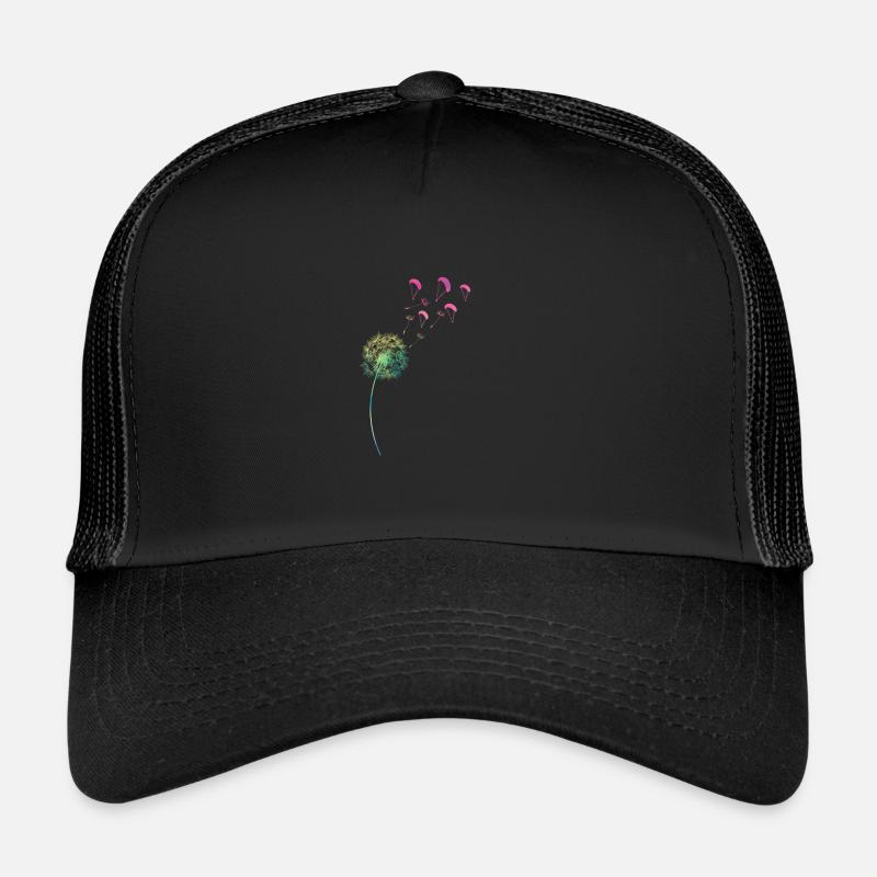 Rainbow dandelion dandelion paraglider - Trucker Cap - black/black