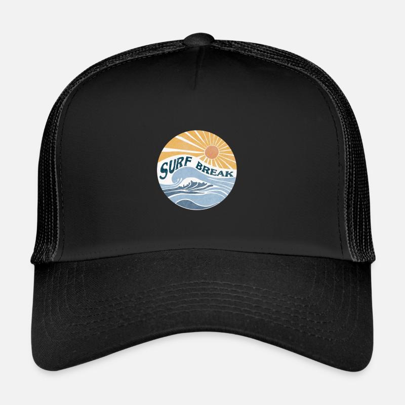Surf Break - Trucker Cap - Schwarz/Schwarz