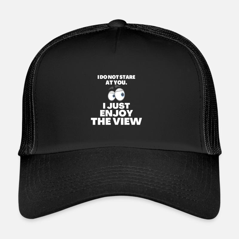 Je ne te regarde pas | Marrant - Casquette trucker  - noir/noir