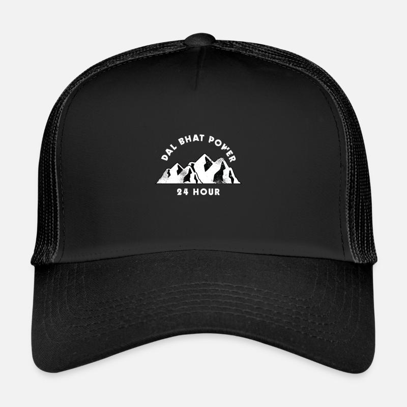 Dal Bhat Power 24 Hour Nepal India Kathmandu - Trucker Cap - black/black